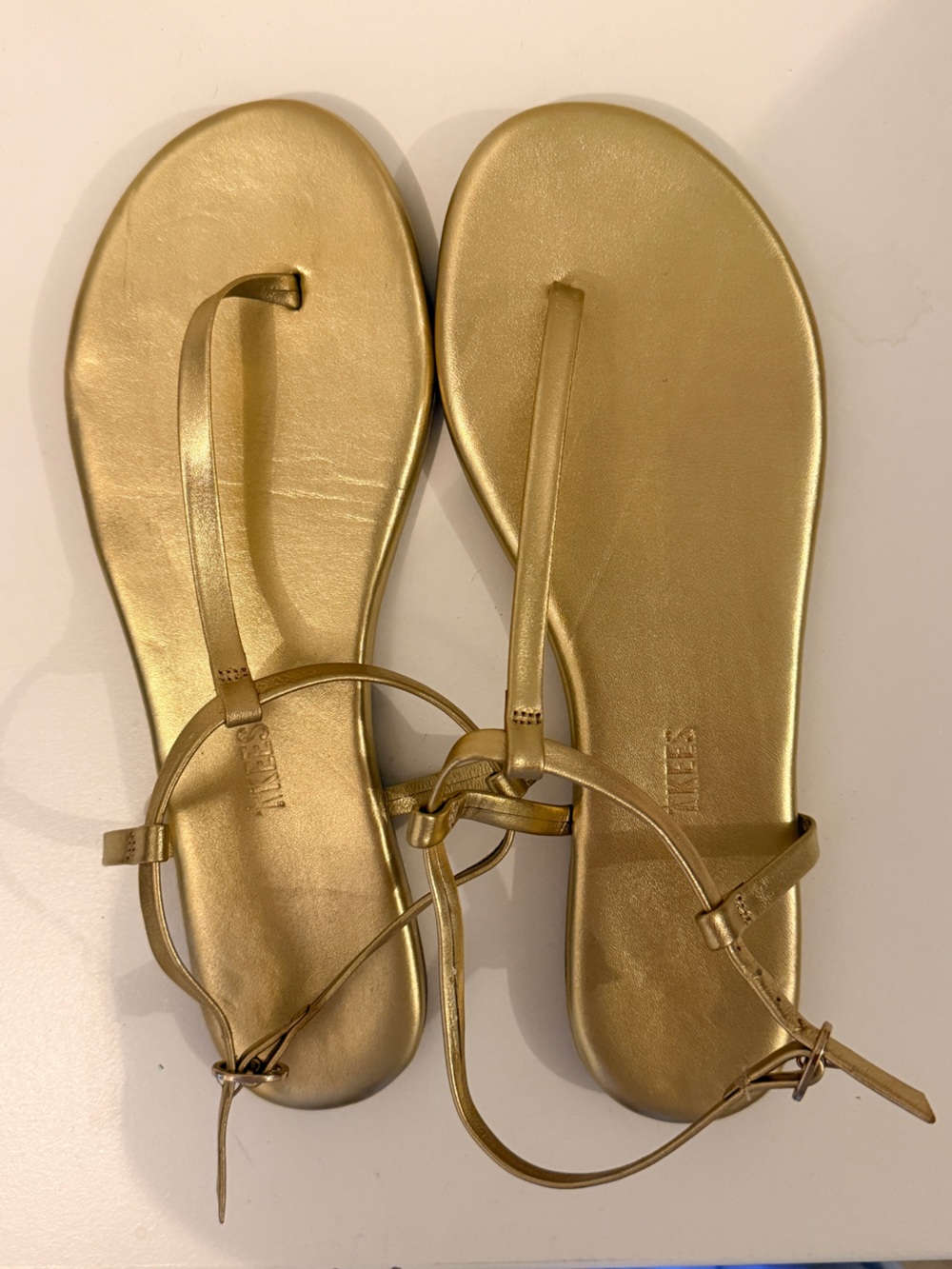 Tkees gold sandals
